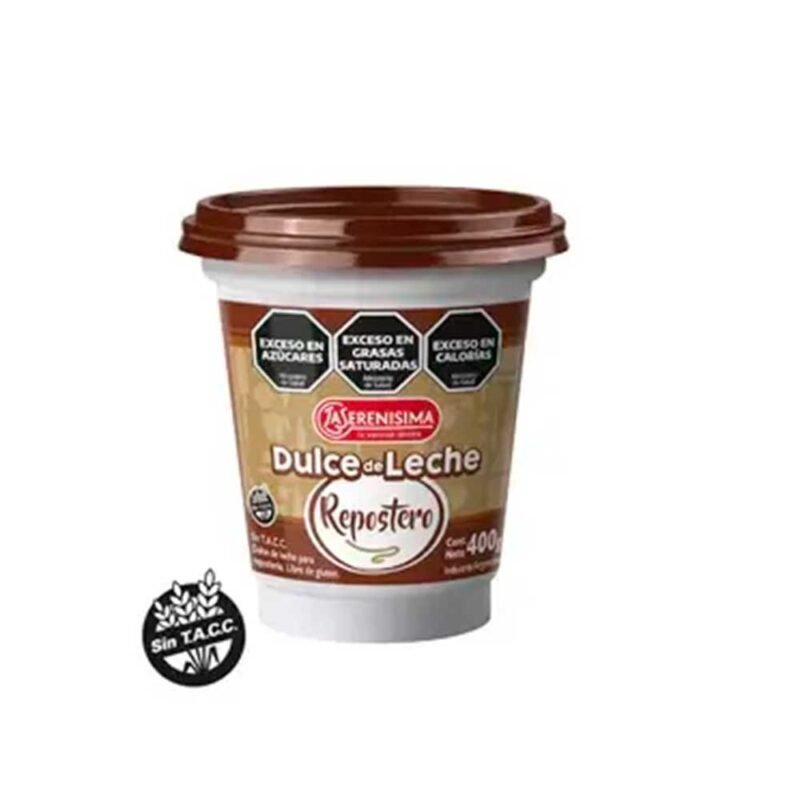 Dulce de leche la serenisima repostero x 400g x2un.