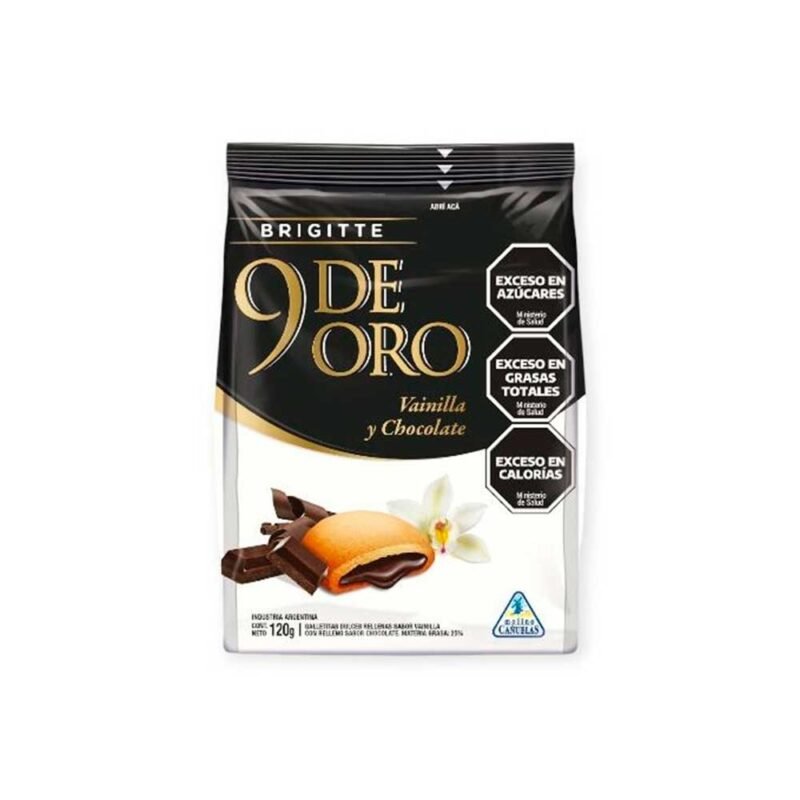 9 de Oro rellenas vainilla y chocolate x360g