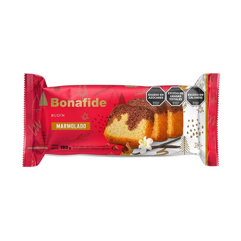 Budín Bonafide de marmolado x 180g.
