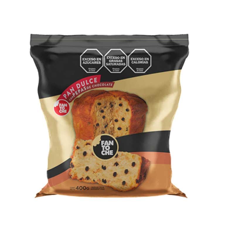 Pan dulce Fantoche con chips de chocolate x 400gr.