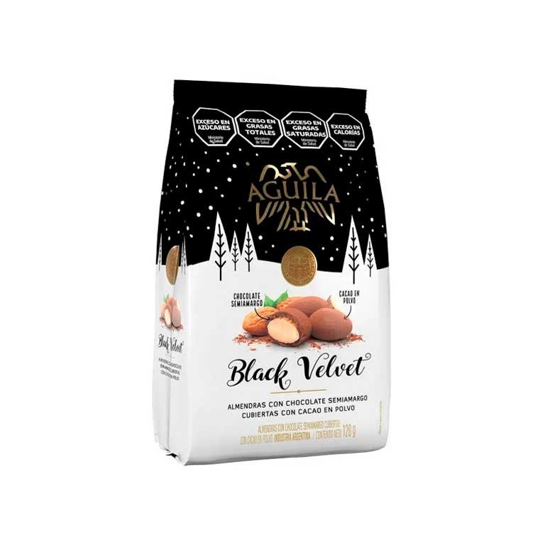 Almendras bañadas con chocolate negro Águila x 120g.
