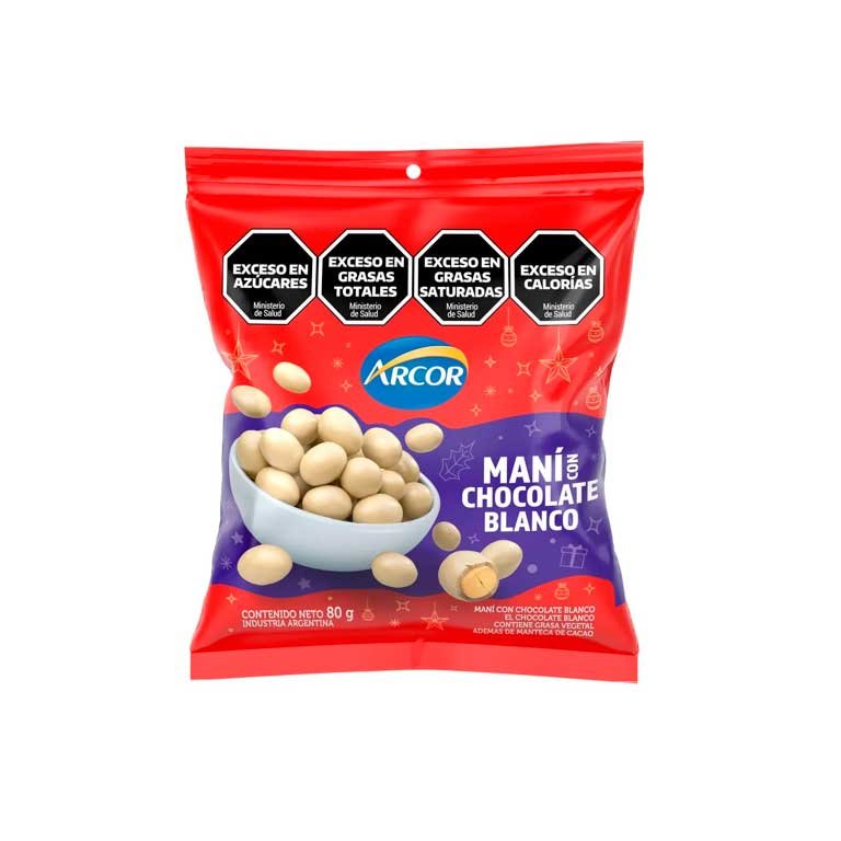 Maní con chocolate negro Arcor x 80gr.